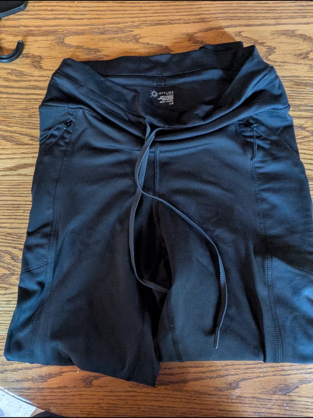 Black Athletic Drawstring Leggings